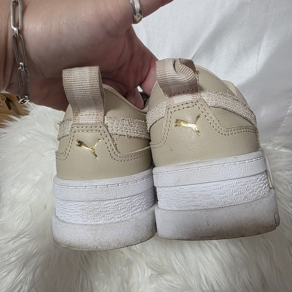 PUMA Women's Beige Platform Sneakers - Picture 4 of 6